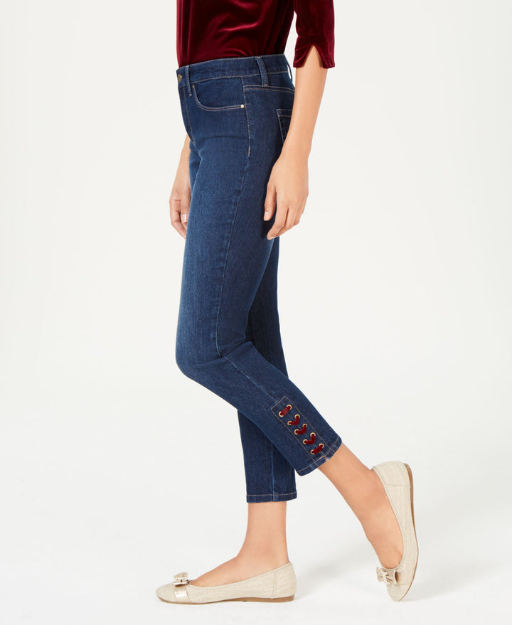 Charter Club Lace Up Hem Jeans