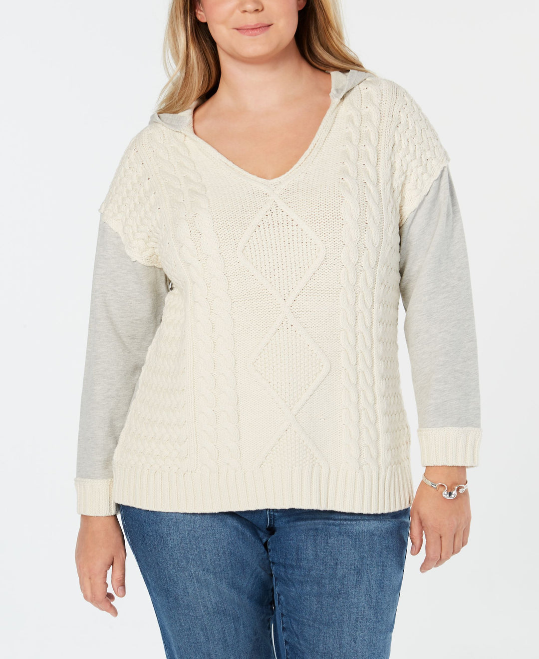 Plus Size Hooded Sweater
