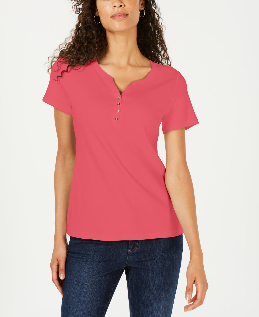 Short Sleeve Henley Top
