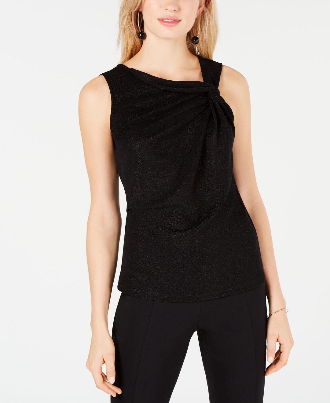 Twist Neck Shimmer Top