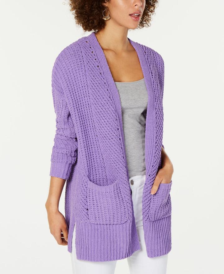 Style & Co Chenille Open Front Cardigan
