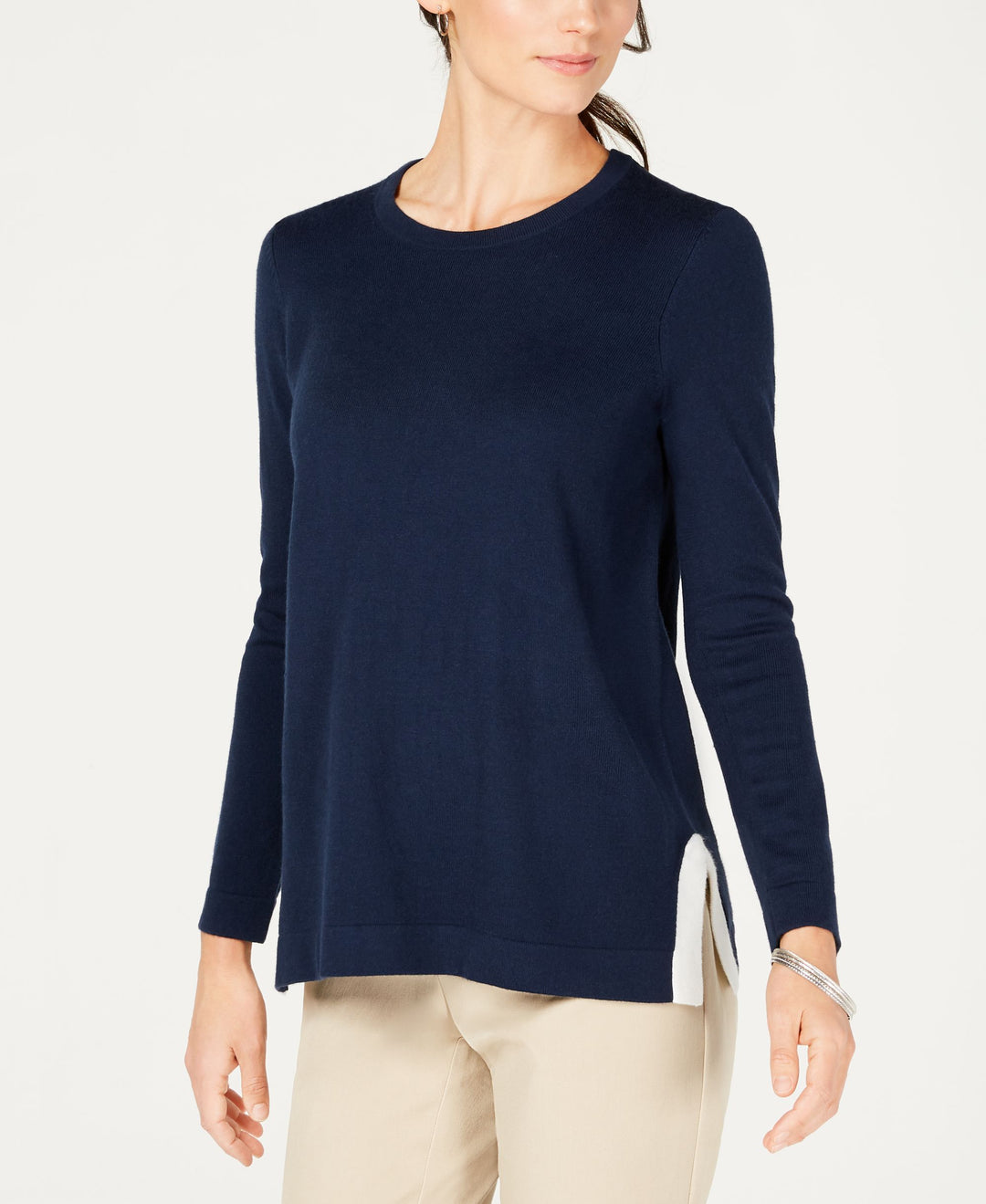 Charter Club Crew Neck Long Sleeve Sweater