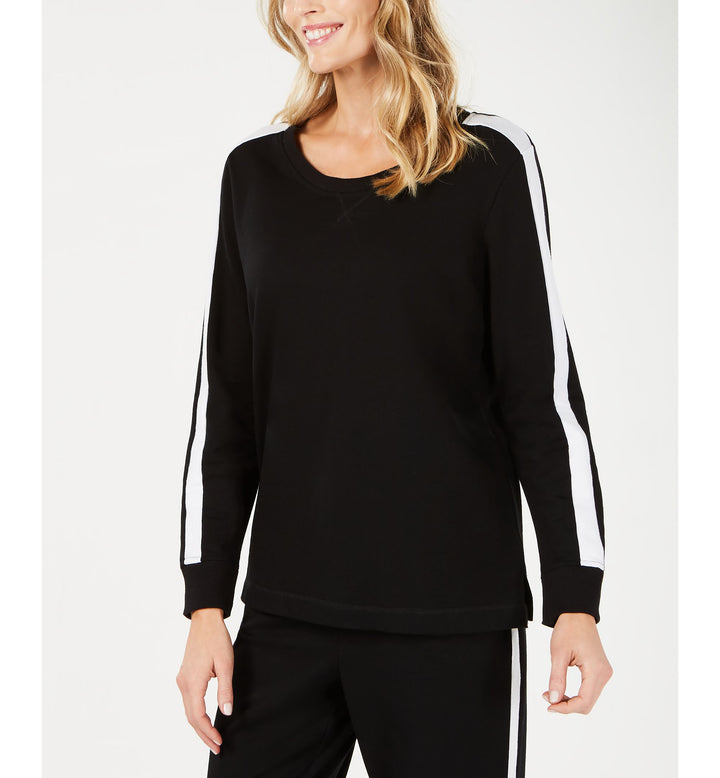 Karen Scott Plus Size Stripe Detail Top