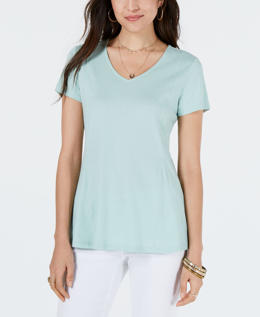 Style & Co Petite V Neck Top
