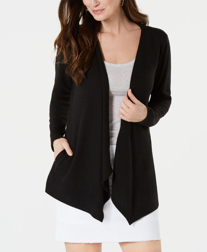 Style & Co Handkerchief Hem Open Front Cardigan