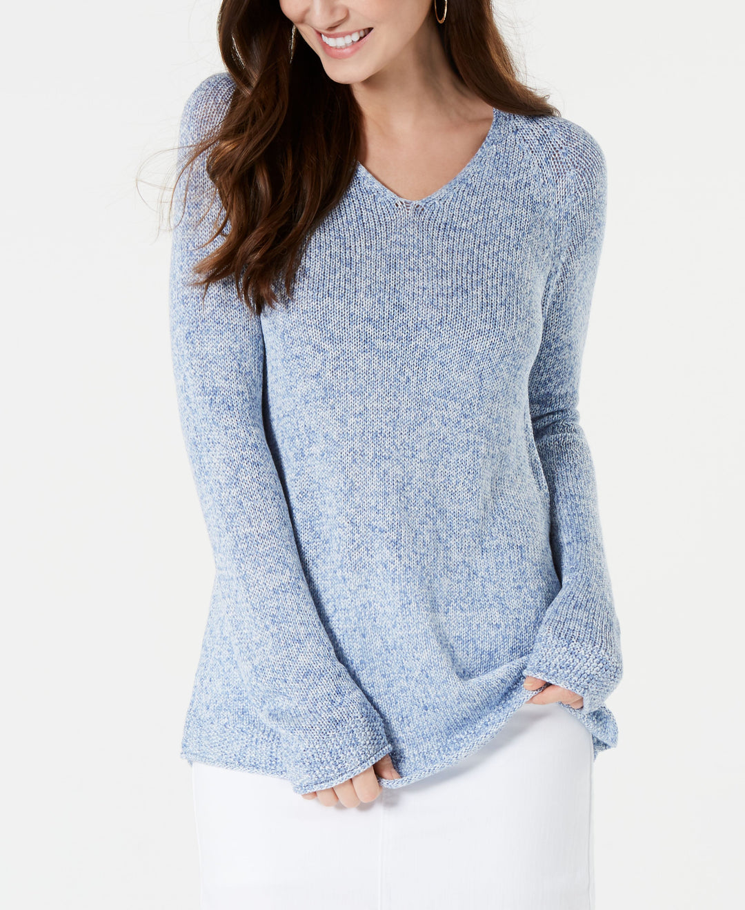 Marled V-Neck Sweater