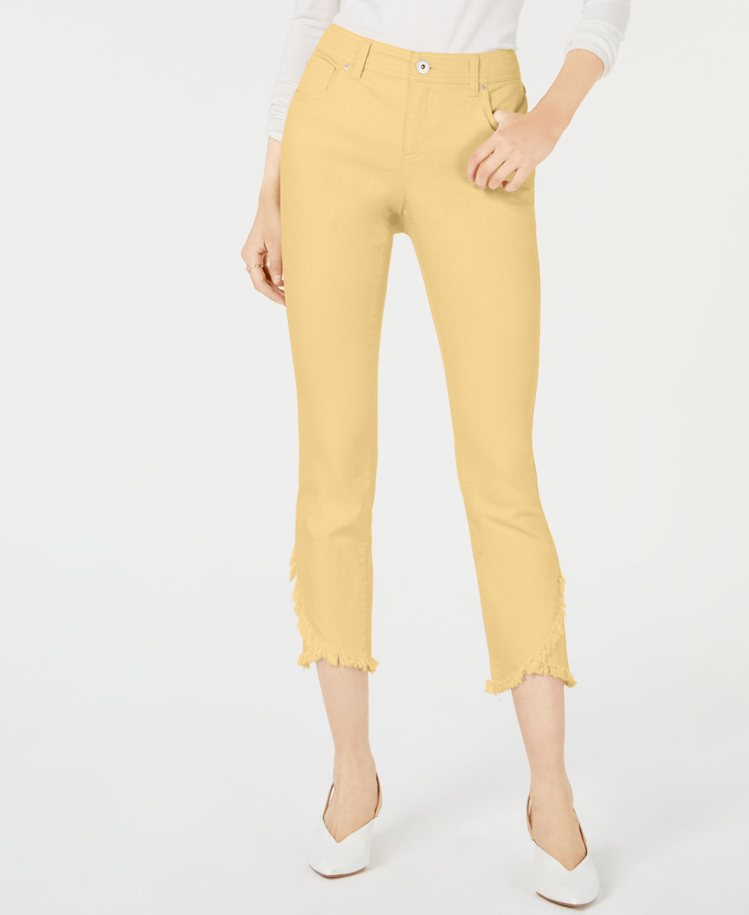Curvy Tulip Hem Skinny Ankle Jeans
