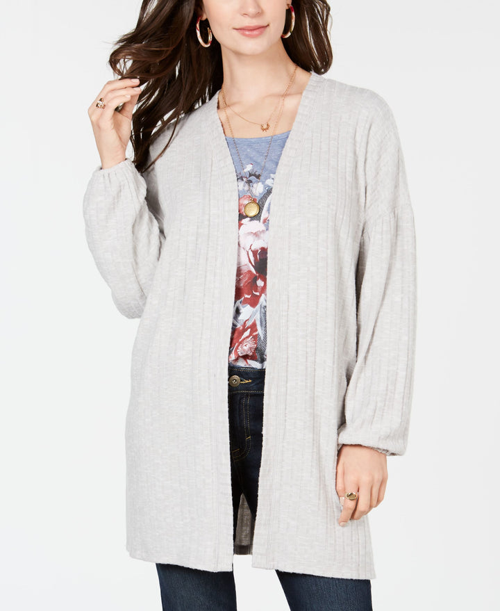 Style & Co Bishop Sleeve Open Front Cardigan