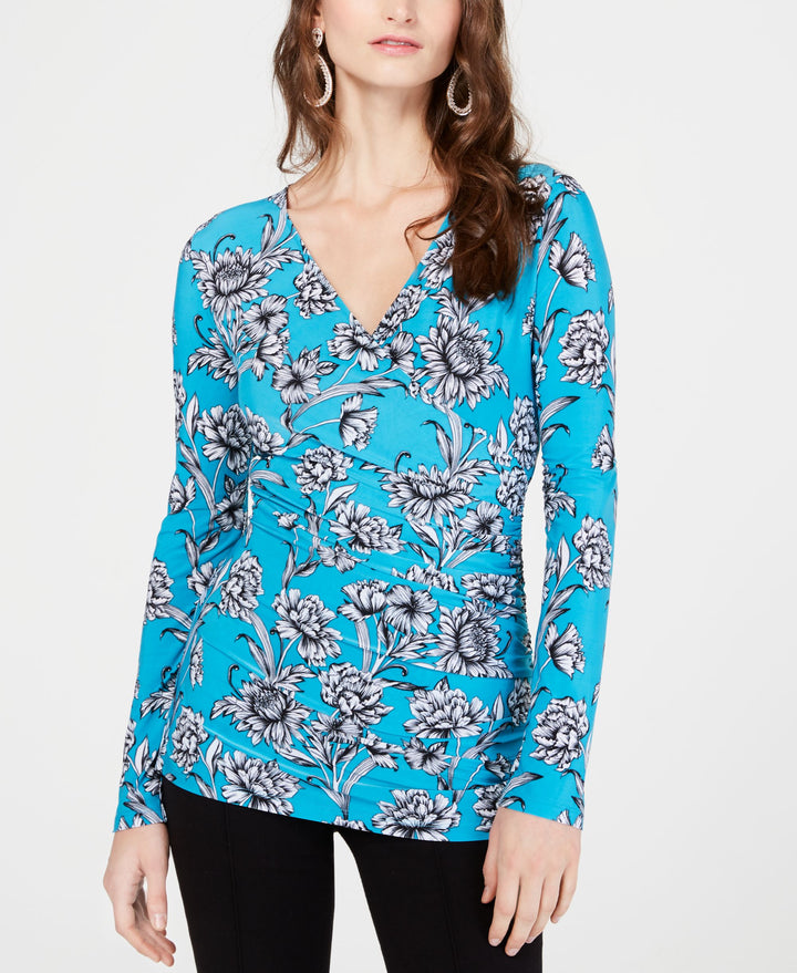 Printed Wrap Top