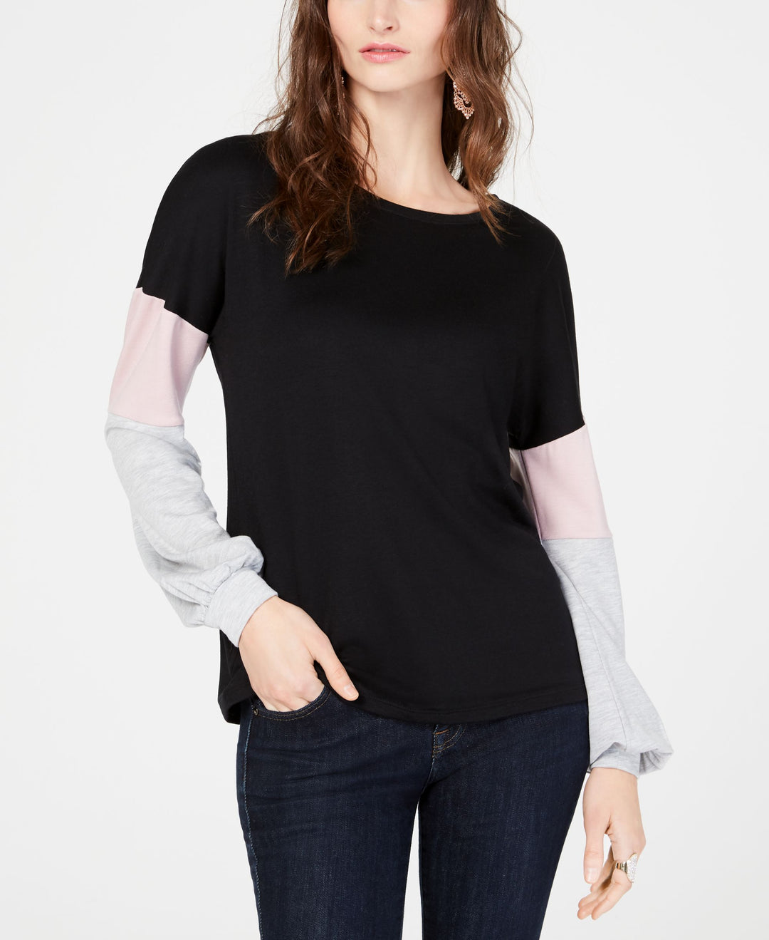 Colorblocked Sleeve Top