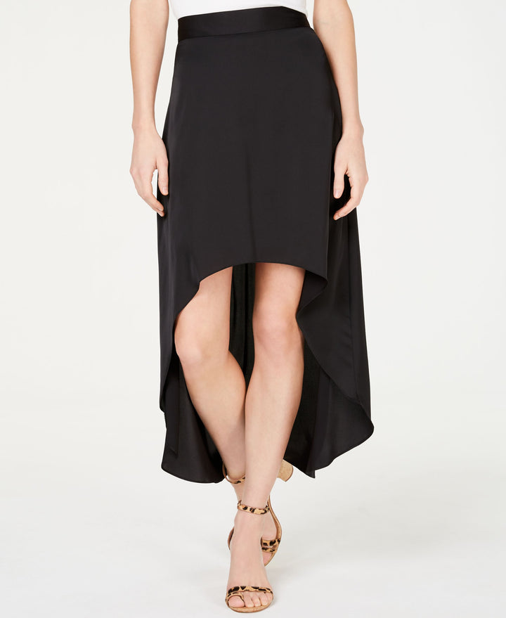 Solid High Low Skirt