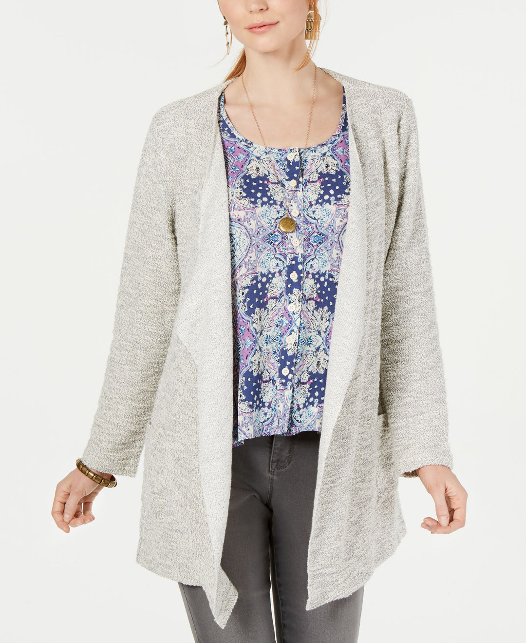 Style & Co Drape Front Cardigan
