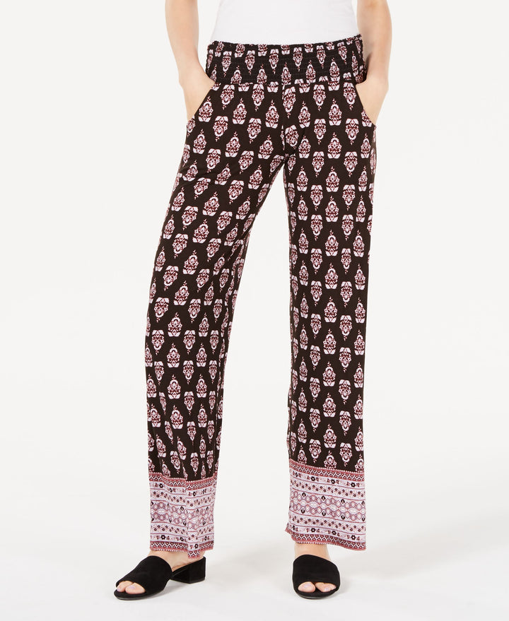 Material Girl Juniors Printed Smocked Soft Pants