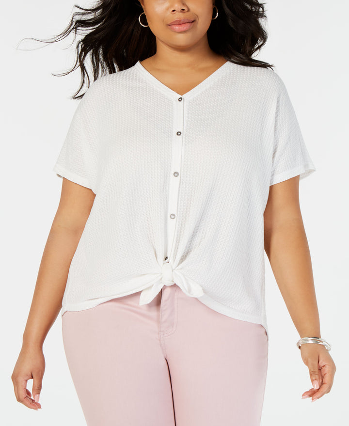 Plus Size Button Up Top
