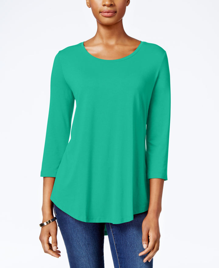 JM Collection Petite Three Quarter Sleeve Top