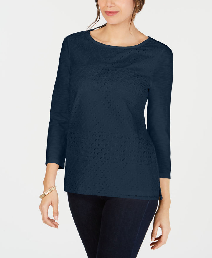 Cotton Eyelet Lace Top