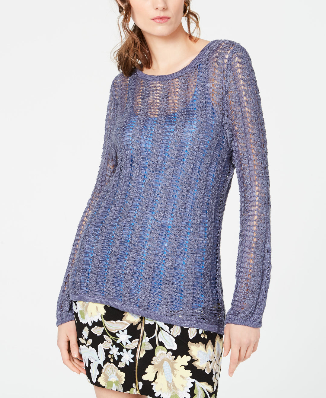 Open Knit Fitted Sweater