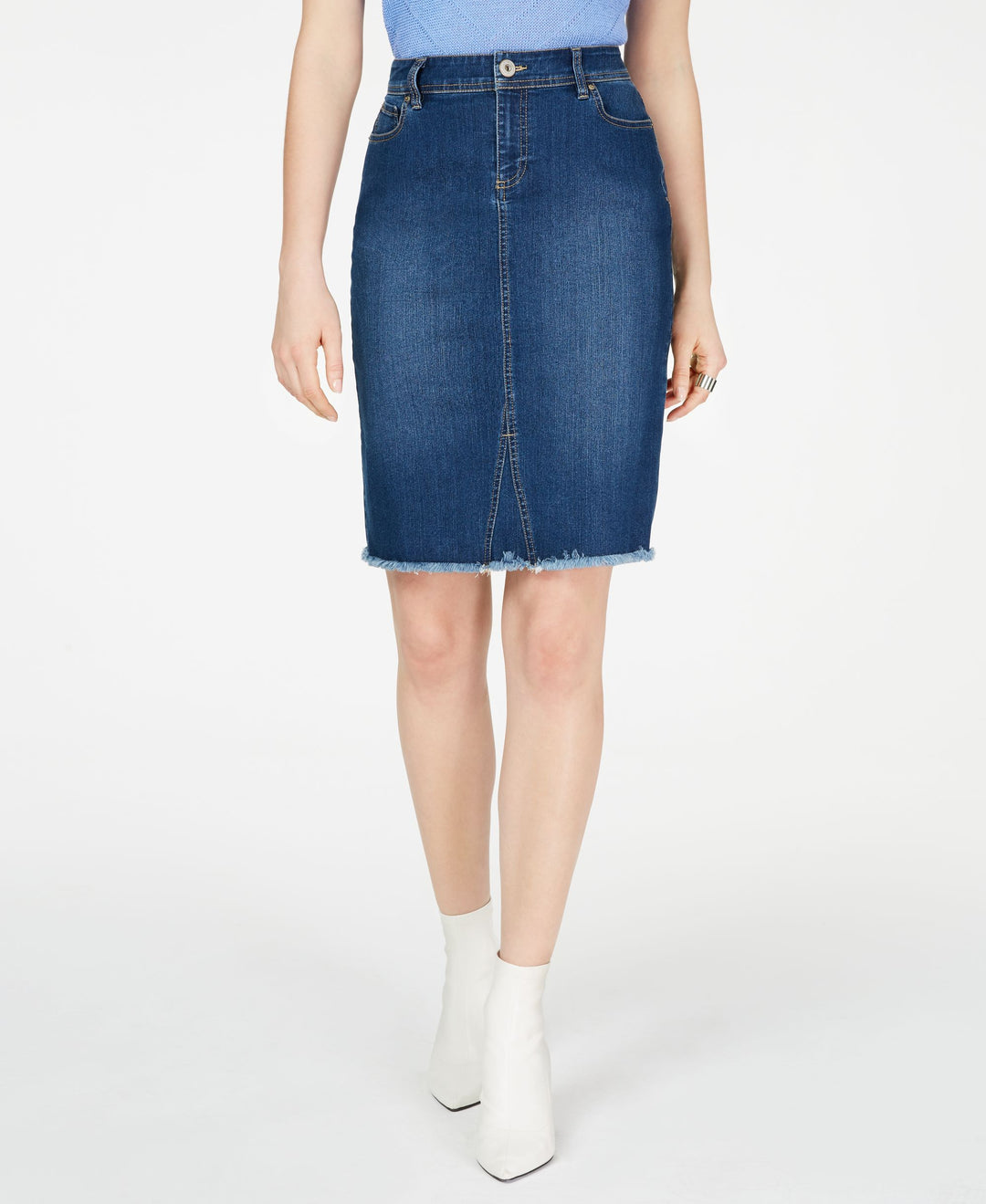 Raw Edge Jean Skirt