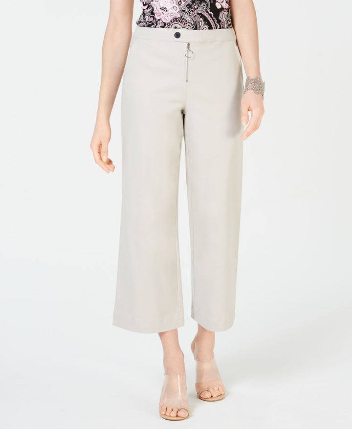 Zip Front Wide Leg Pants