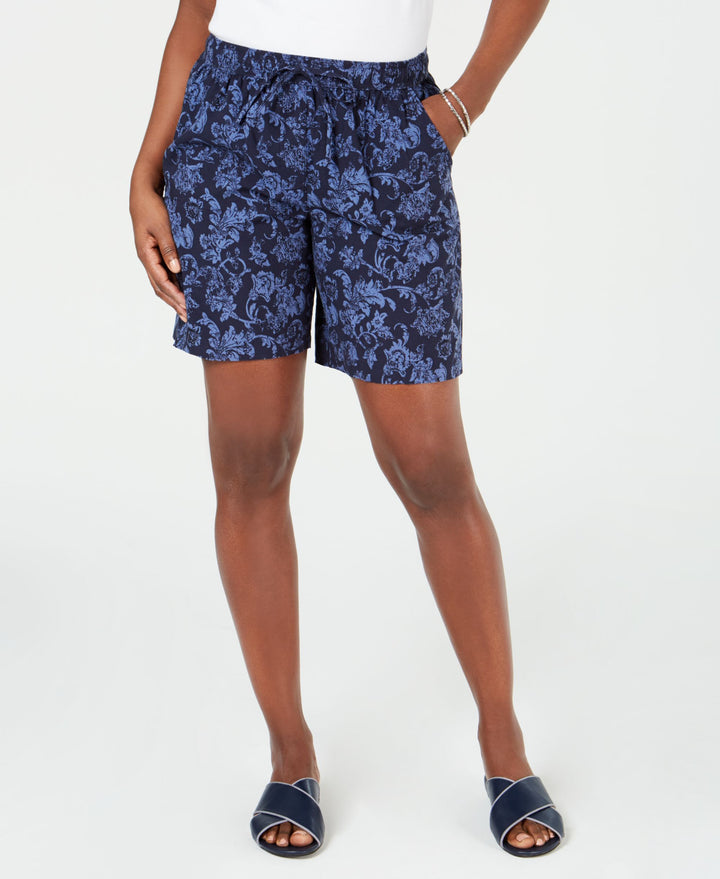Printed Drawstring Shorts