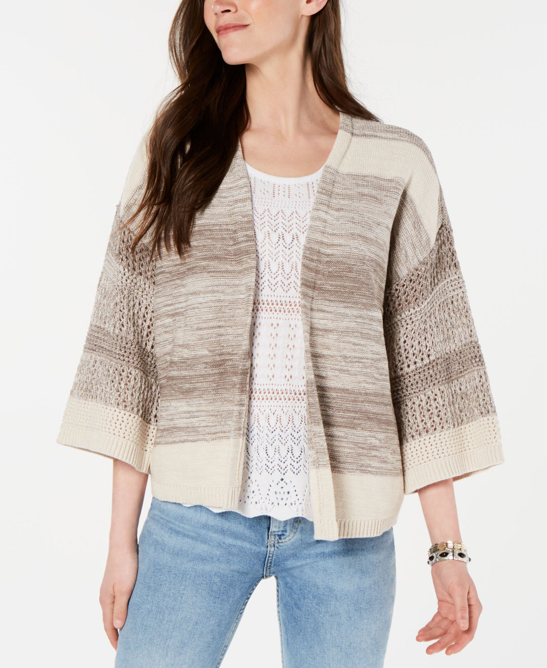 Style & Co Cotton Space Dyed Cardigan