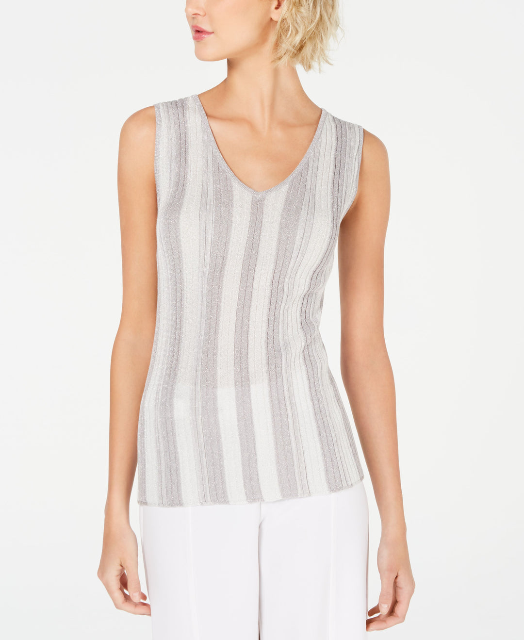 Metallic Stripe Tank Top