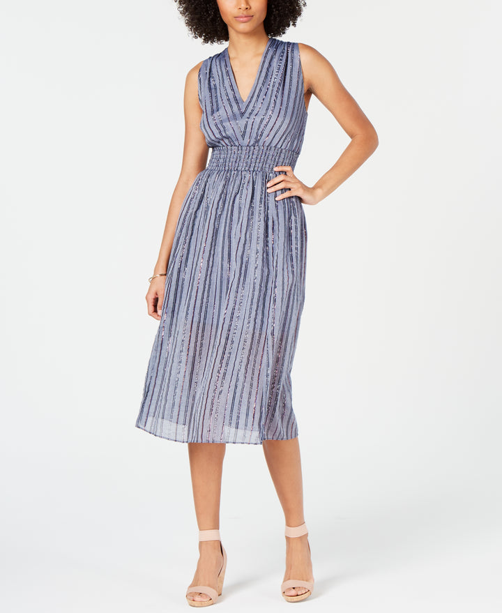 INC Smocked Split-Skirt Dress