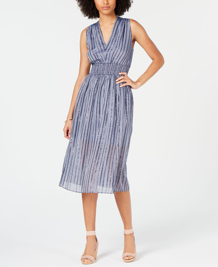 INC Smocked Split-Skirt Dress