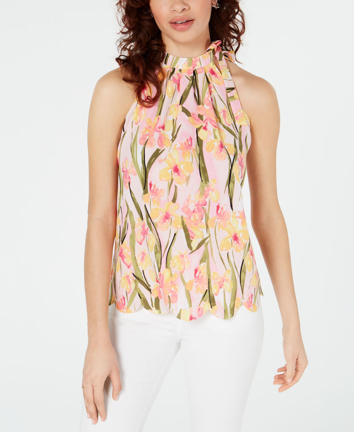 Maison Jules Scalloped Halter Top