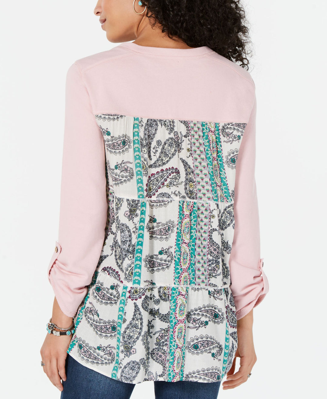 Printed Tiered-Back Top