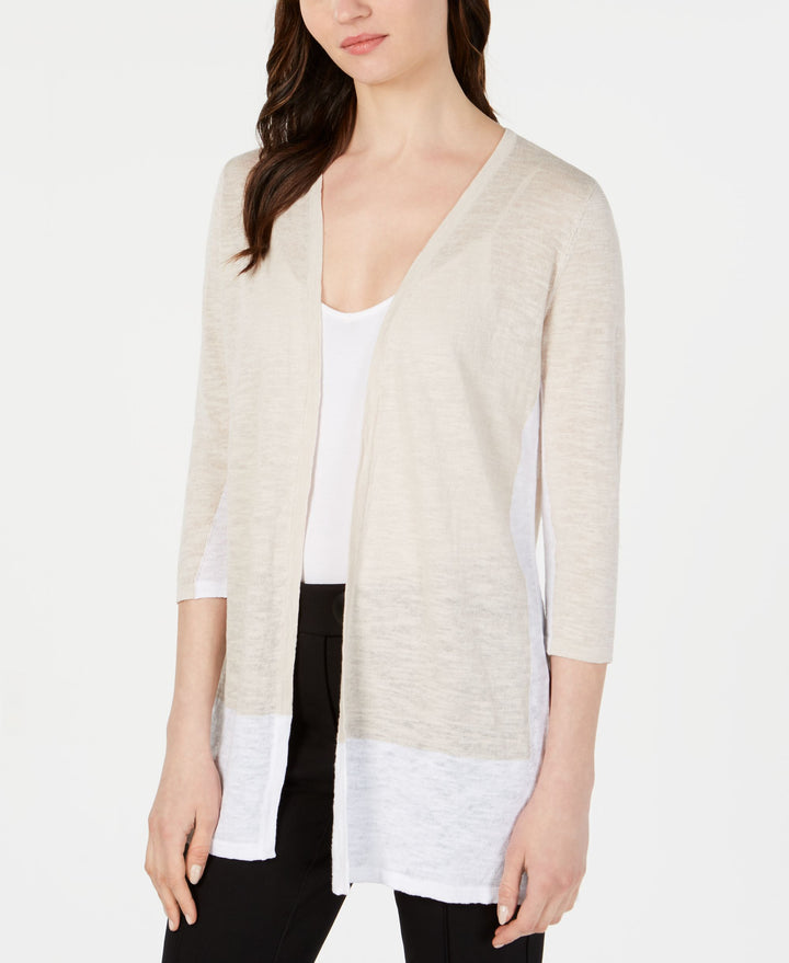 Alfani Colorblocked Open Front Cardigan