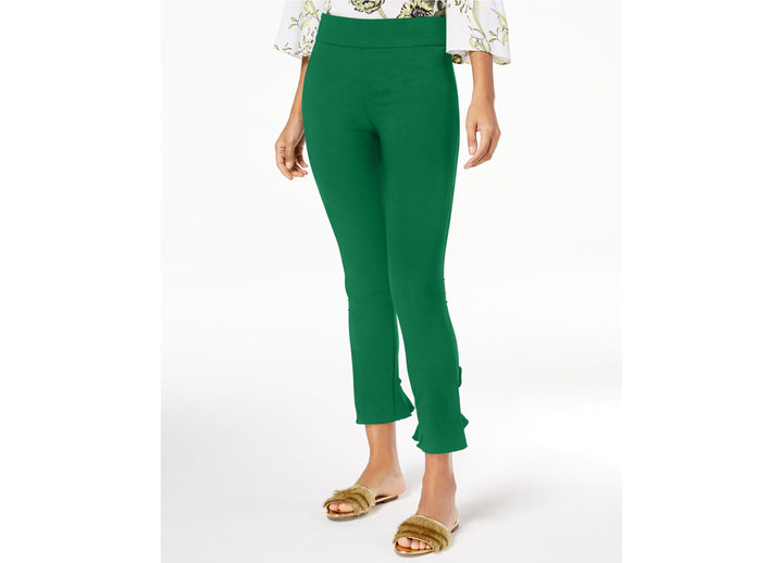 INC Curvy Ruffled-Hem Ankle Skinny Pants