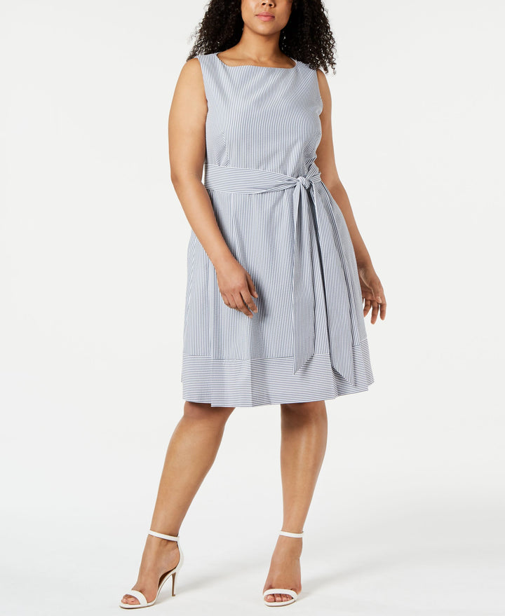 anne klein fit and flare dress Anne Klein Side Button Down Midi Dress