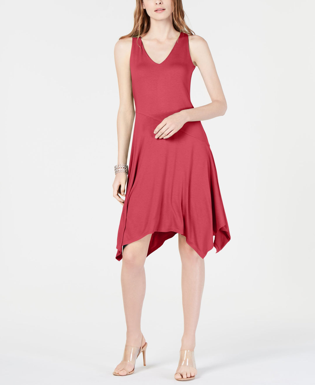 Sleeveless Asymmetrical Hem Dress