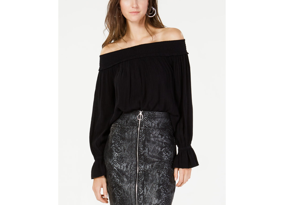INC Smocked Off-The-Shoulder Top