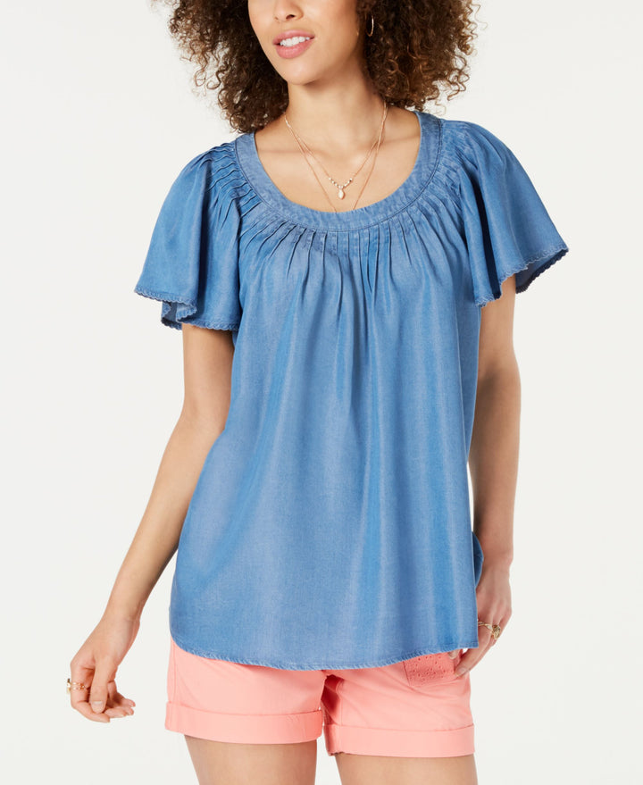 Style & Co Pleated Soft Top