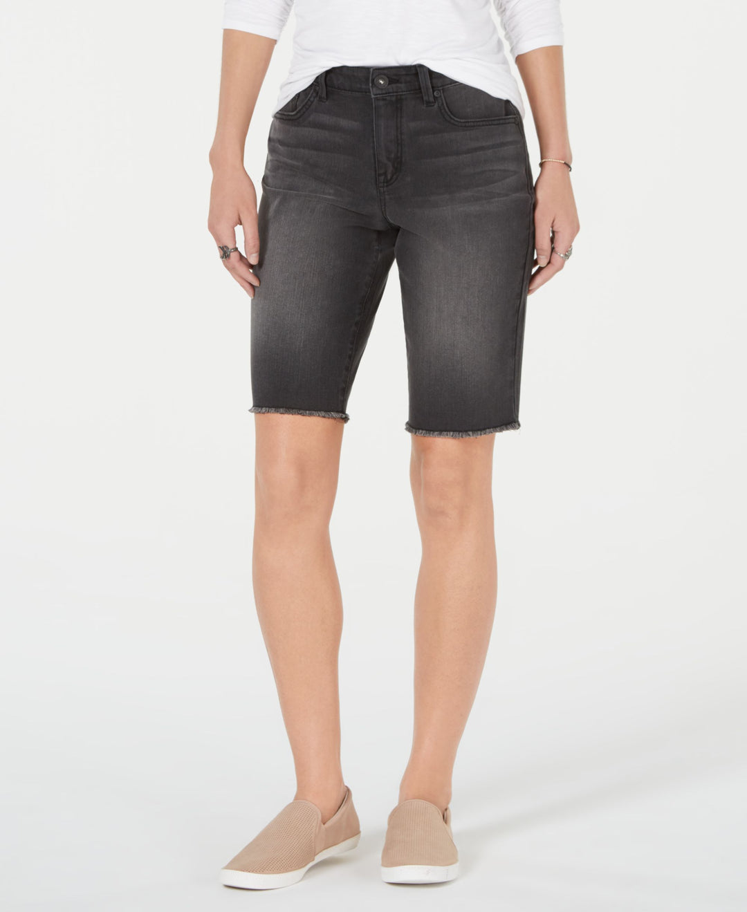 Style & Co Petite Raw Hem Bermuda Shorts