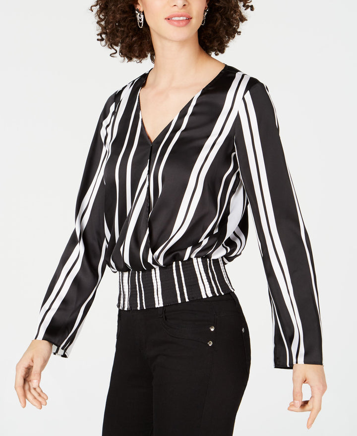 Striped Surplice Top