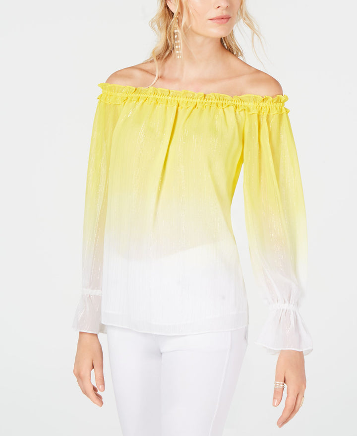 INC Ombr&eacute; Off-The-Shoulder Top