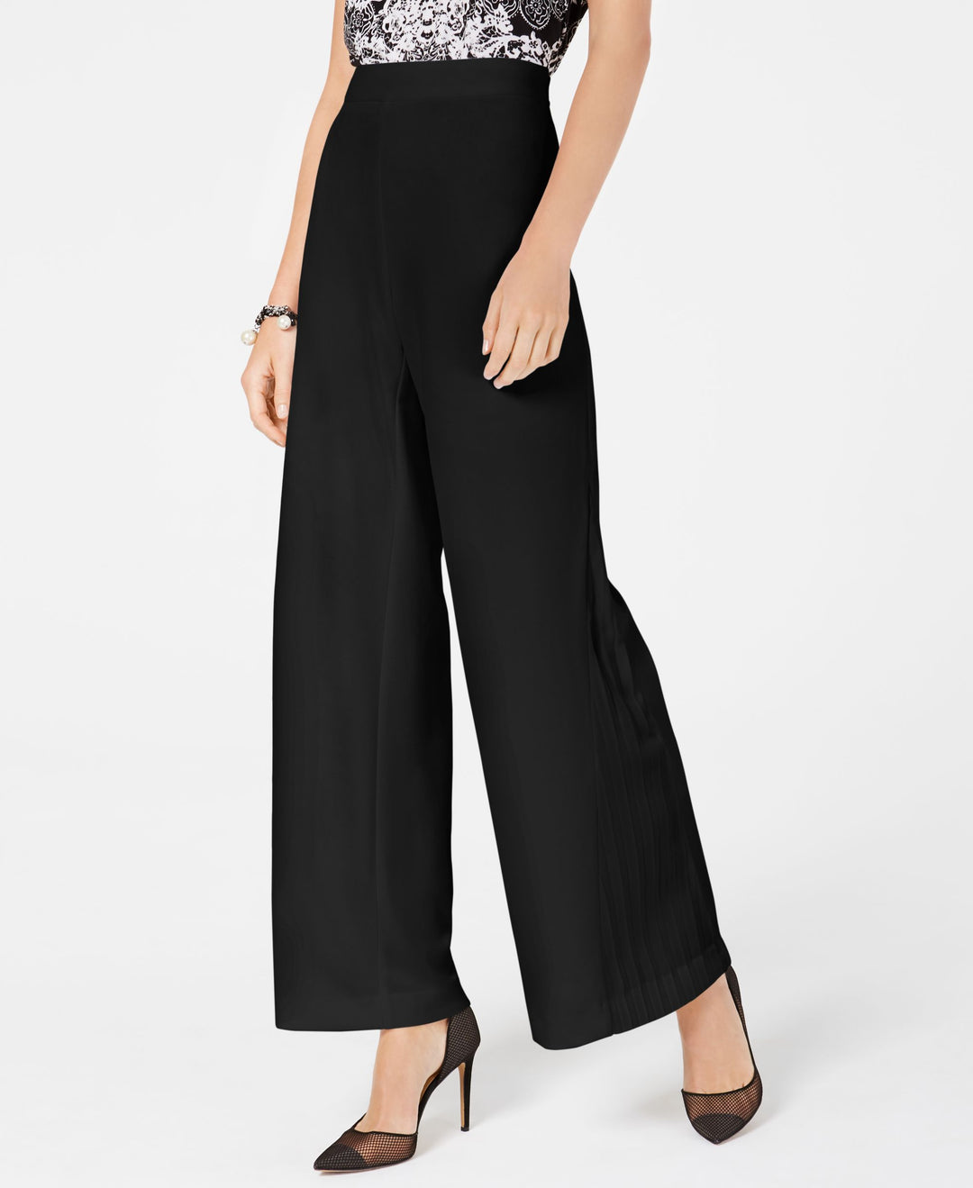 INC Pleated Wide-Leg Pants