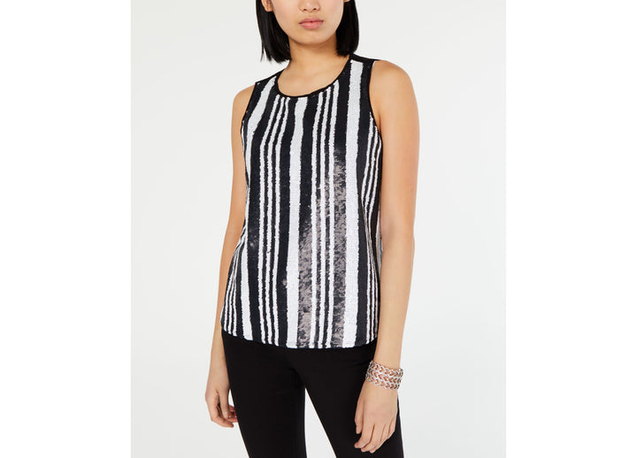 Striped Sequined Tank Top
