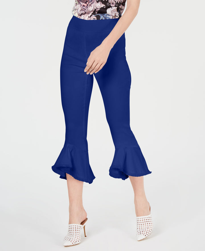 INC Cropped Ruffle-Hem Pants
