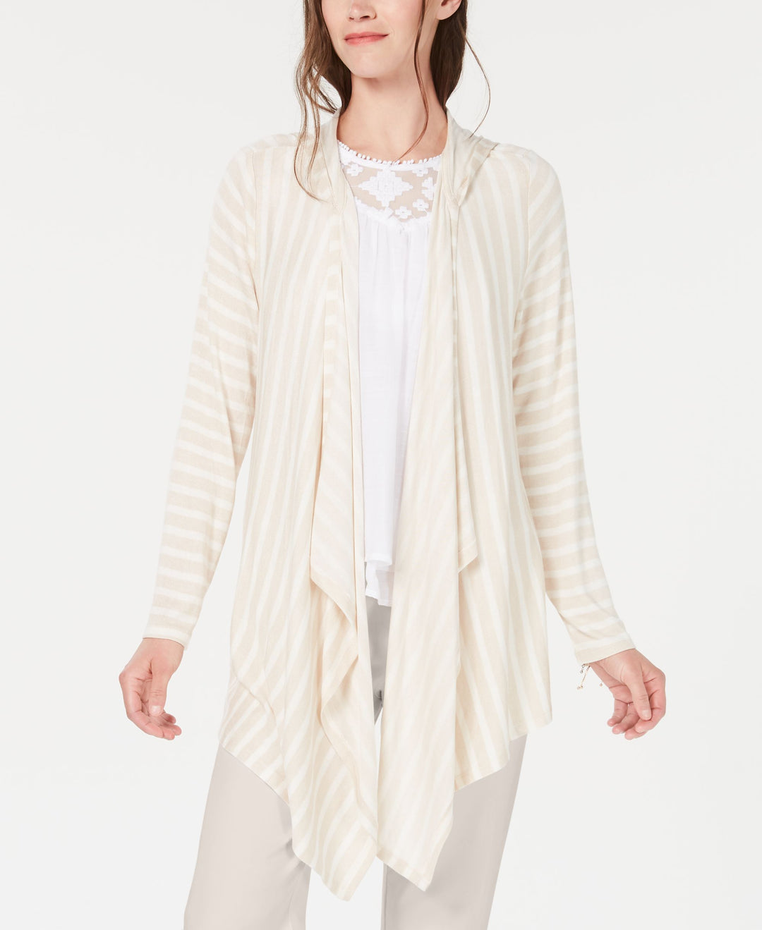 Striped Hooded Completer Cardigan