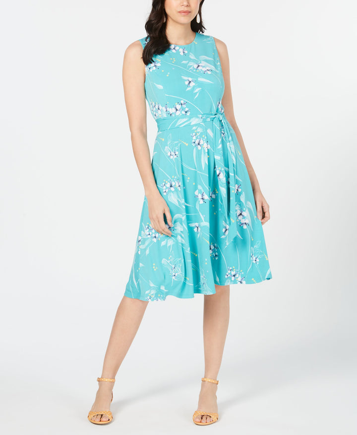 Charter Club Printed Fit Flare Dress