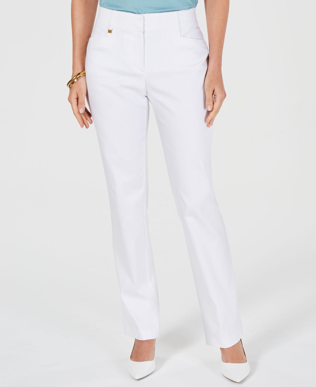 Regular and Short Length Curvy-Fit Straight-Leg Pants