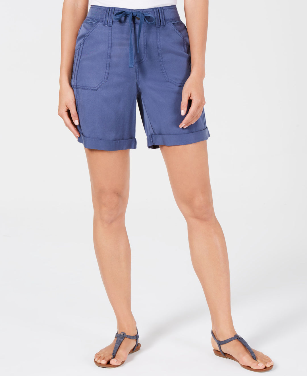 Petite Tie From Crochet Detail Shorts