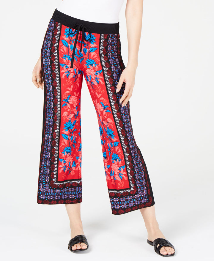 INC Tie-Waist Wide-Leg Pants