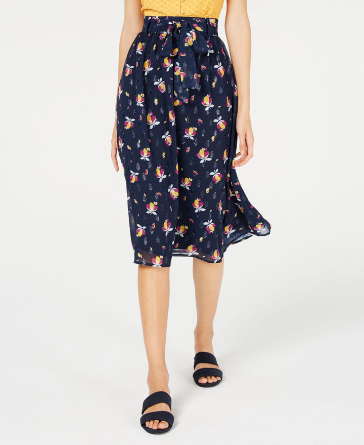 Maison Jules Belted Midi Skirt