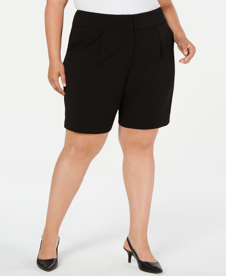 Alfani Plus Size Wide Waistband Shorts