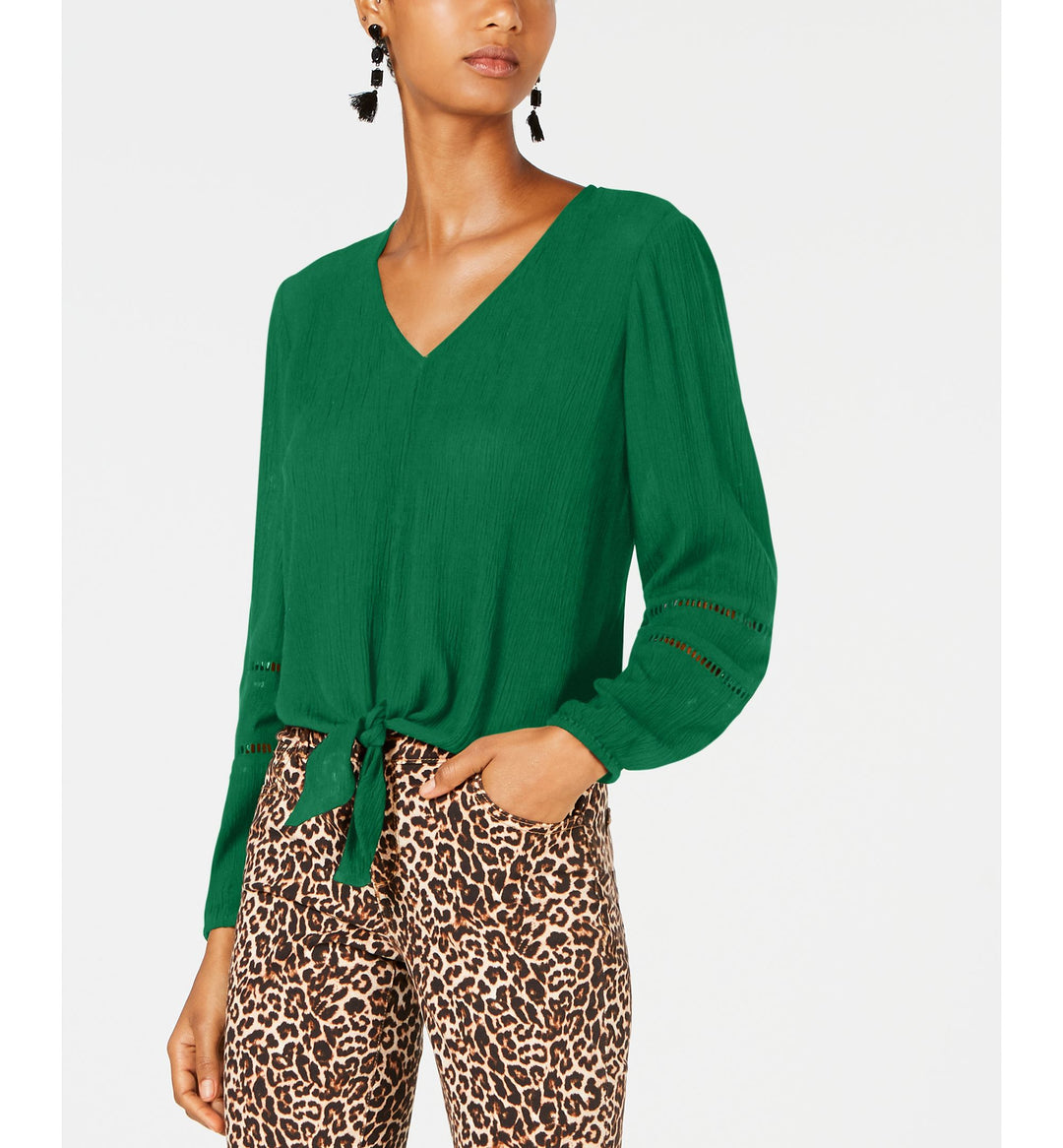 Petite Tie Front Top